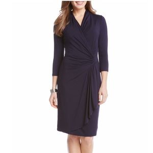 Karen Kane Cascade Faux Wrap Dress